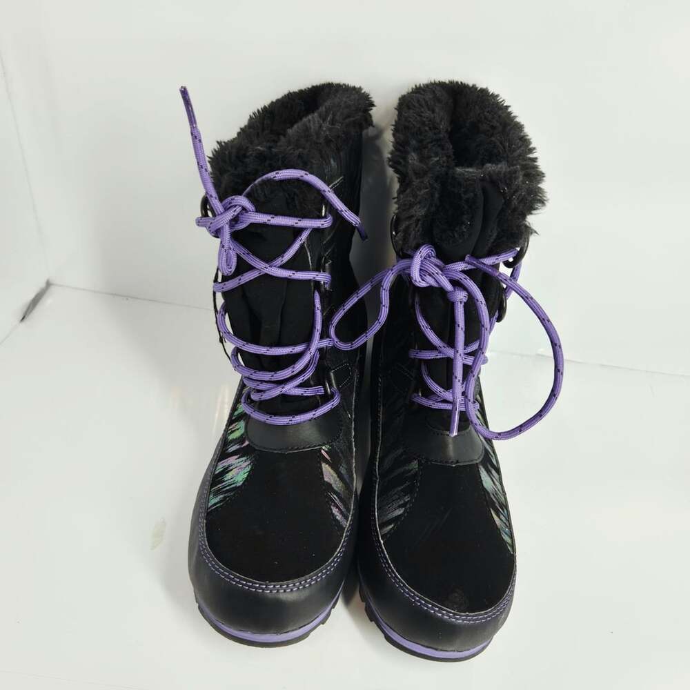 Disney Descendants 2 Snow Boots Size 6 Black Purple Winter